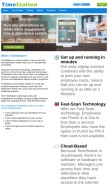 How mytimestation.com looks like on a mobile device such as an iPhone.