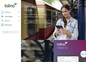 How mytolino.com looks like on a tablet such as an iPad.