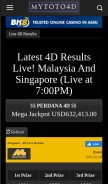 How mytoto4d.com looks like on a mobile device such as an iPhone.