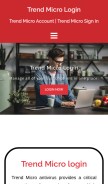 How mytrendmicrologin.com looks like on a mobile device such as an iPhone.