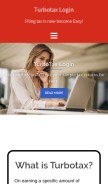How myturbotaxlogin.com looks like on a mobile device such as an iPhone.