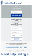 How myuhcagent.com looks like on a mobile device such as an iPhone.
