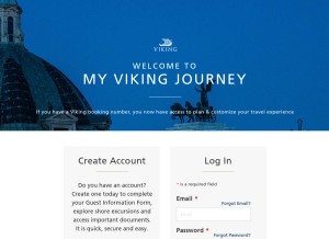 How myvikingjourney.com looks like on a tablet such as an iPad.