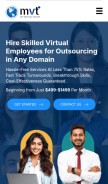 How myvirtualtalent.com looks like on a mobile device such as an iPhone.