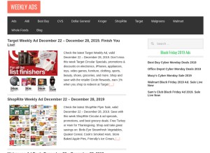How myweeklyads.net looks like on a tablet such as an iPad.