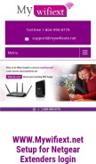 How mywifiexte.net looks like on a mobile device such as an iPhone.