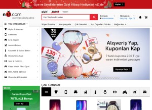 How n11.com looks like on a tablet such as an iPad.