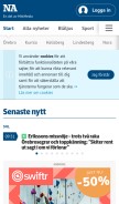 How na.se looks like on a mobile device such as an iPhone.