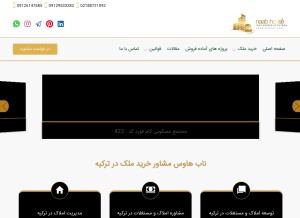 How naab-house.com looks like on a tablet such as an iPad.