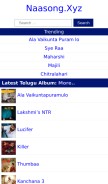 How naasong.xyz looks like on a mobile device such as an iPhone.