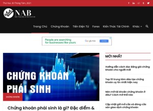 How nab.com.vn looks like on a tablet such as an iPad.