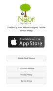 How nabrnetwork.com looks like on a mobile device such as an iPhone.