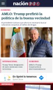 How nacion321.com looks like on a mobile device such as an iPhone.