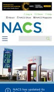 How nacsonline.com looks like on a mobile device such as an iPhone.