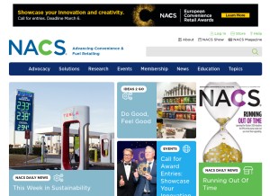 How nacsonline.com looks like on a tablet such as an iPad.