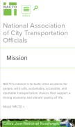 How nacto.org looks like on a mobile device such as an iPhone.