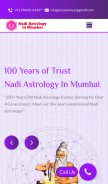 How nadiastrologyinmumbai.com looks like on a mobile device such as an iPhone.
