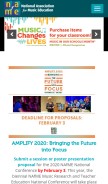 How nafme.org looks like on a mobile device such as an iPhone.
