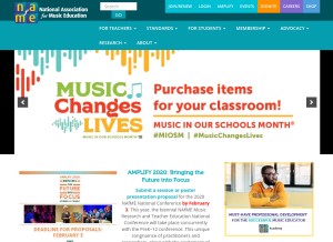 How nafme.org looks like on a tablet such as an iPad.