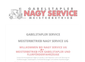How nagyservice.de looks like on a tablet such as an iPad.