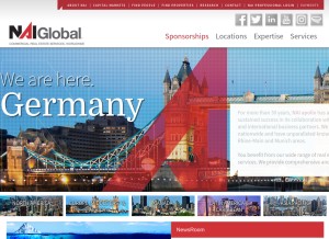 How naiglobal.com looks like on a tablet such as an iPad.