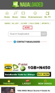 How naijaloaded.com.ng looks like on a mobile device such as an iPhone.