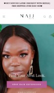 How naijhair.com looks like on a mobile device such as an iPhone.