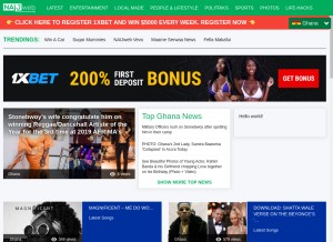How naijweb.ng looks like on a tablet such as an iPad.