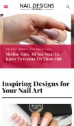 How naildesignsjournal.com looks like on a mobile device such as an iPhone.