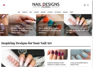 How naildesignsjournal.com looks like on a tablet such as an iPad.