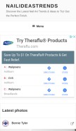 How nailideastrends.com looks like on a mobile device such as an iPhone.