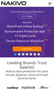 How nakivo.com looks like on a mobile device such as an iPhone.