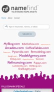 How namefind.com looks like on a mobile device such as an iPhone.