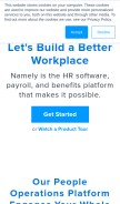 How namely.com looks like on a mobile device such as an iPhone.