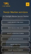 How nanjemarineservice.com looks like on a mobile device such as an iPhone.