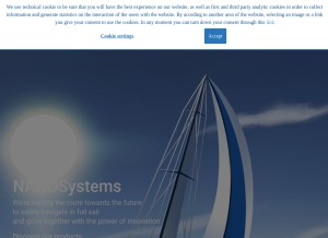 How nanosystems.it looks like on a tablet such as an iPad.