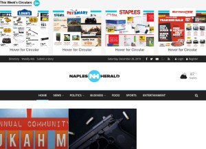 How naplesherald.com looks like on a tablet such as an iPad.