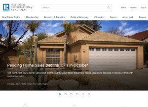 How nar.realtor looks like on a tablet such as an iPad.