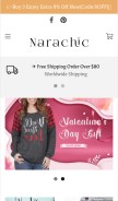 How narachic.com looks like on a mobile device such as an iPhone.
