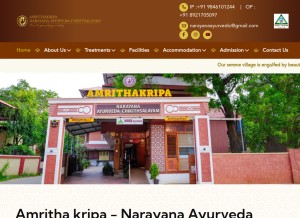 How narayanaayurvedic.com looks like on a tablet such as an iPad.