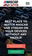 How nascar-live.com looks like on a mobile device such as an iPhone.