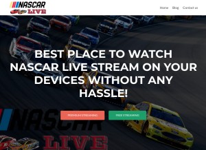How nascar-live.com looks like on a tablet such as an iPad.