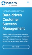 How natero.com looks like on a mobile device such as an iPhone.