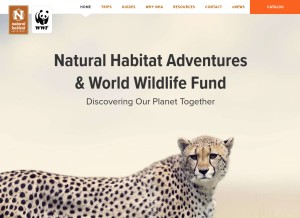 How nathab.com looks like on a tablet such as an iPad.