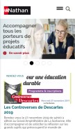 How nathan.fr looks like on a mobile device such as an iPhone.