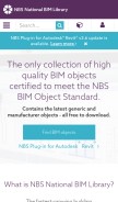 How nationalbimlibrary.com looks like on a mobile device such as an iPhone.