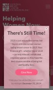 How nationalbreastcancer.org looks like on a mobile device such as an iPhone.