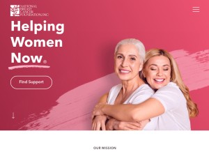 How nationalbreastcancer.org looks like on a tablet such as an iPad.