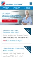 How nationalcprfoundation.com looks like on a mobile device such as an iPhone.