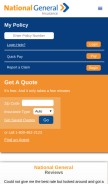 How nationalgeneral.com looks like on a mobile device such as an iPhone.